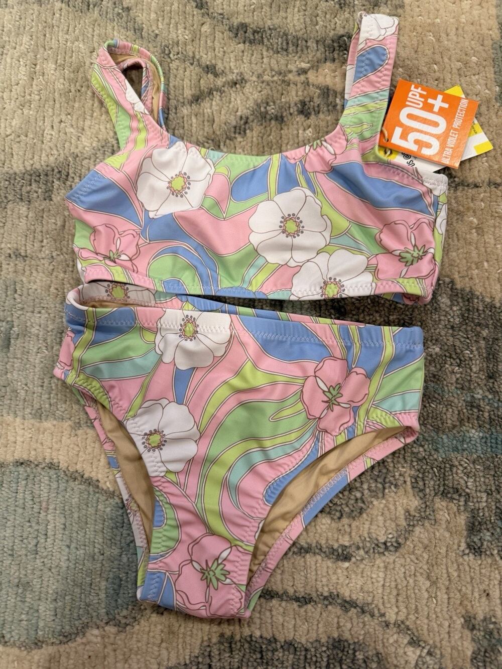 Shade Critters Bikini Groovy Daisy Swirl Sz 5T NWT UPF 50+